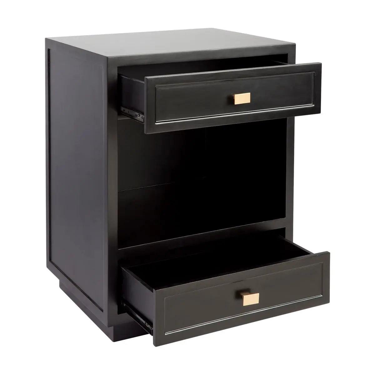 Cafe Lighting & Living Logan Bedside Table - Black - Bedside Table324479320294119846 3