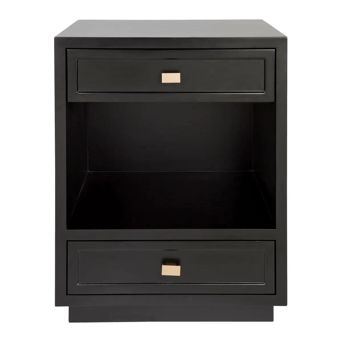 Cafe Lighting & Living Logan Bedside Table - Black - Bedside Table324479320294119846 1