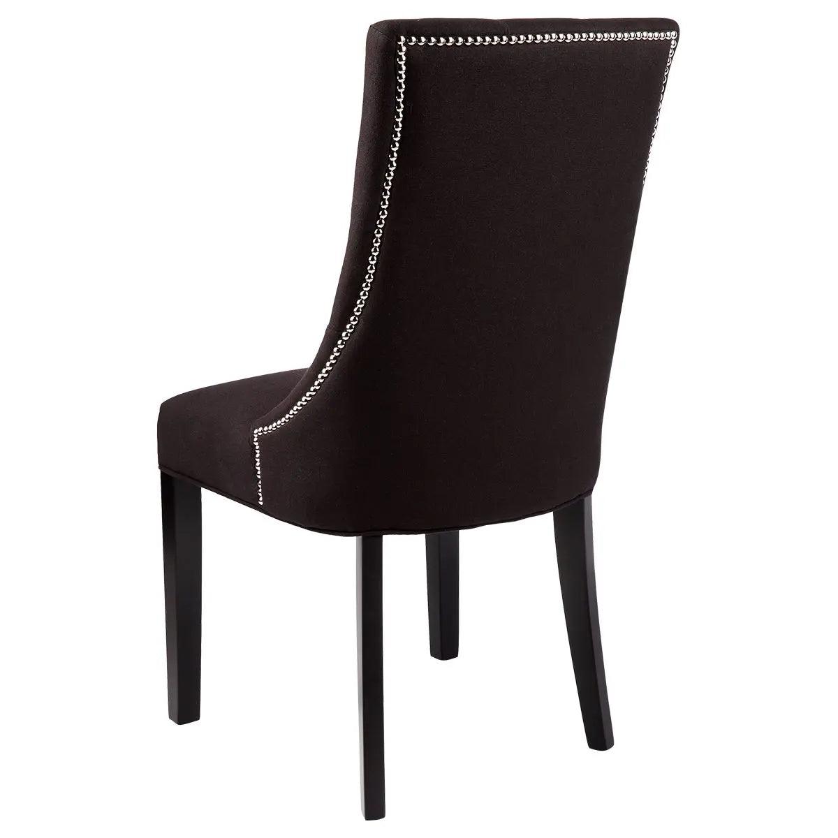 Cafe Lighting & Living London Dining Chair Set of 2 - Black Linen - Chair x 2322109320294115060 4