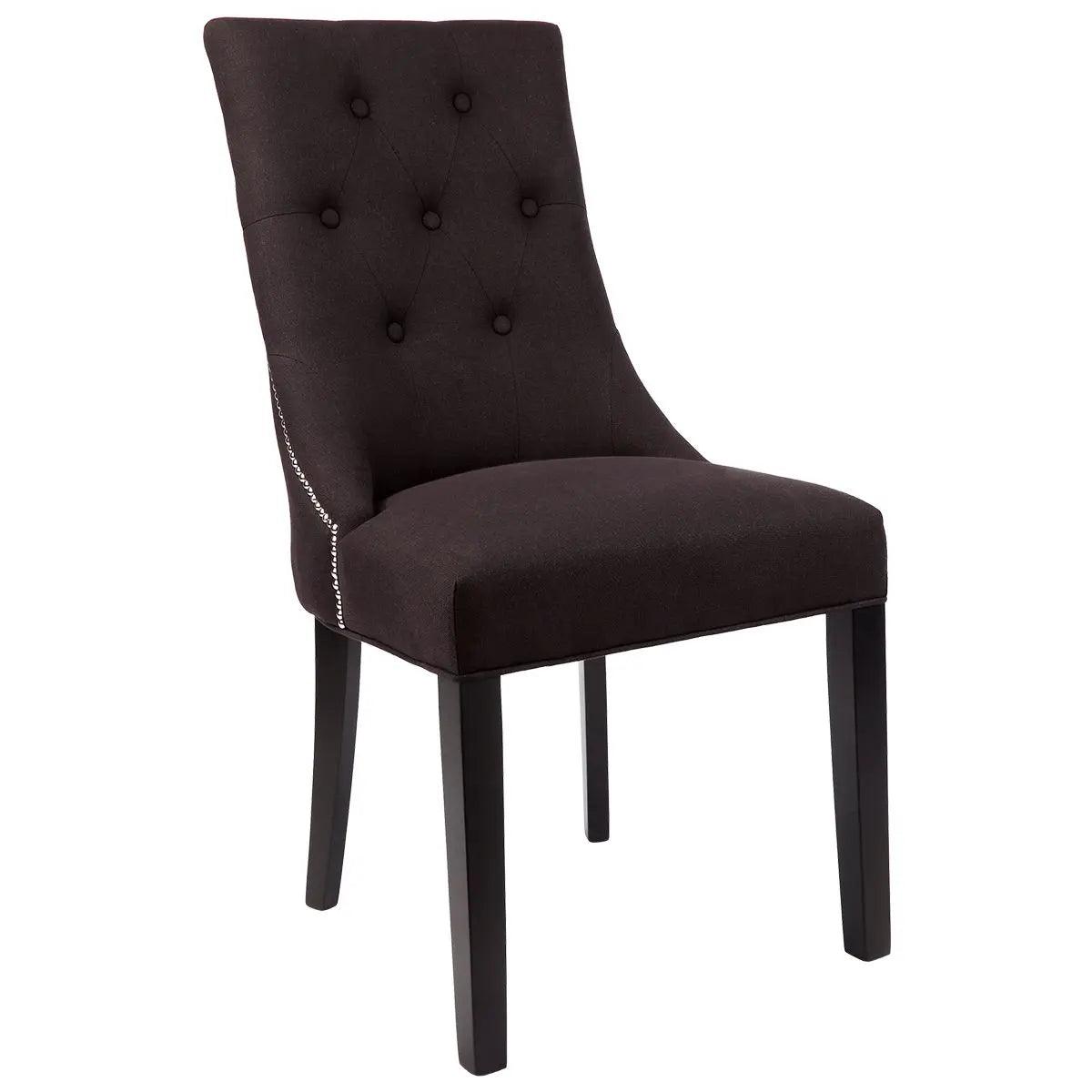 Cafe Lighting & Living London Dining Chair Set of 2 - Black Linen - Chair x 2322109320294115060 2