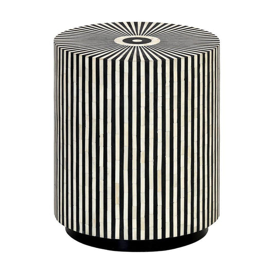 Cafe Lighting & Living Makayla Bone Inaly Side Table Black - Side Table327039320294123201 1