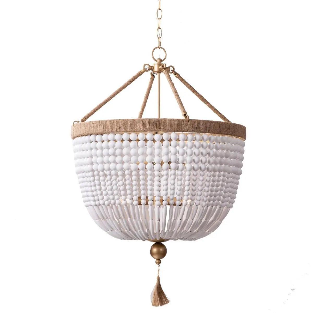 Cafe Lighting & Living Malabar Beaded Pendant - Large Natural/White - Pendant207269320294117293 1