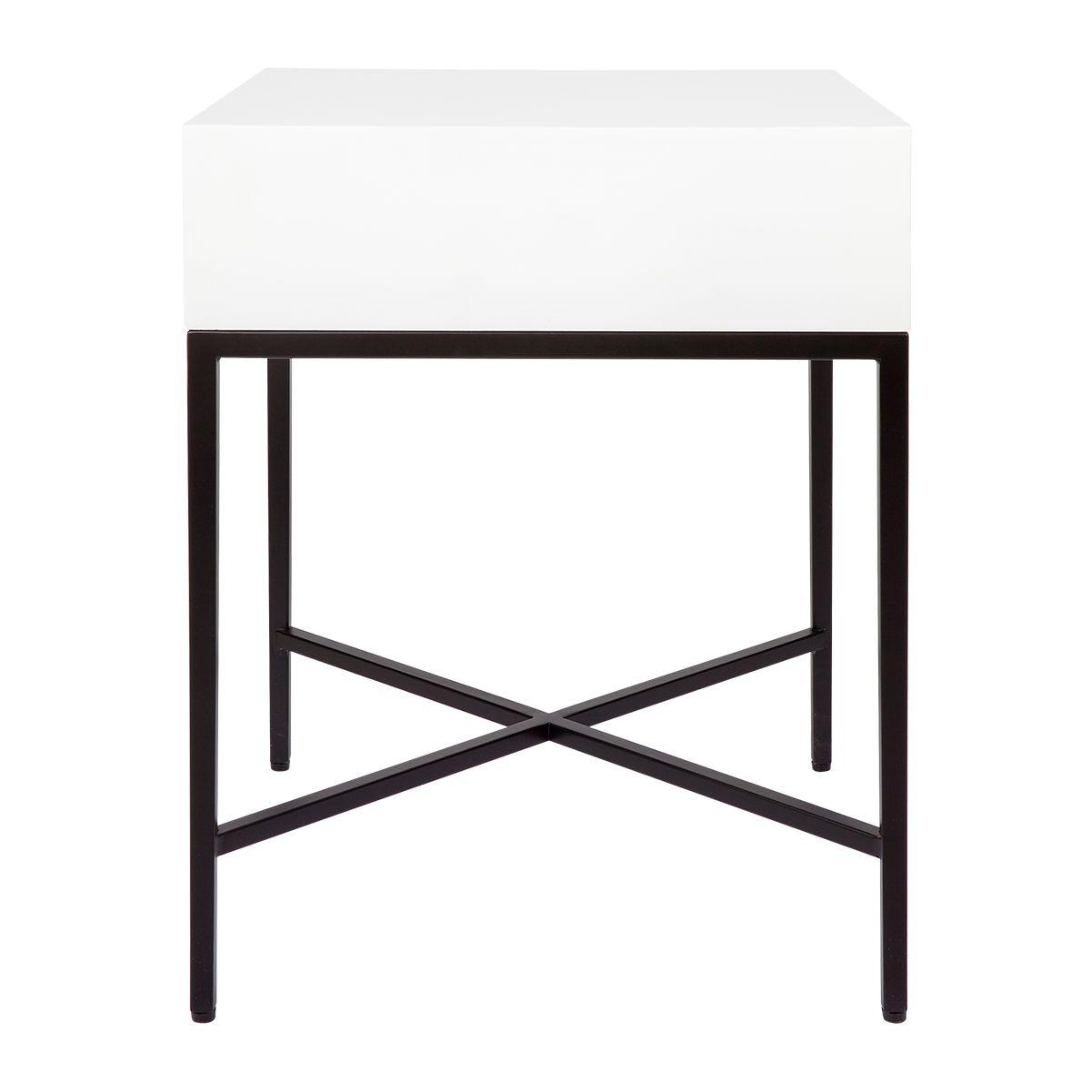 Cafe Lighting & Living Nessa White Bedside Table - Black - Bedside table324439320294122839 4