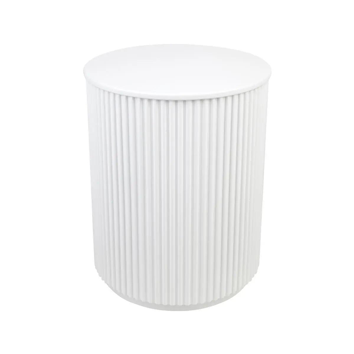 Cafe Lighting & Living Nomad Round Side Table - White 32299 - Side Table322999320294119808 1