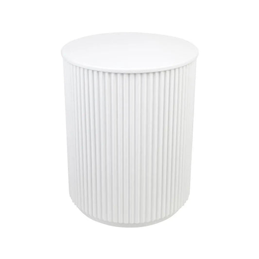 Cafe Lighting & Living Nomad Round Side Table - White 32299 - Side Table322999320294119808 1