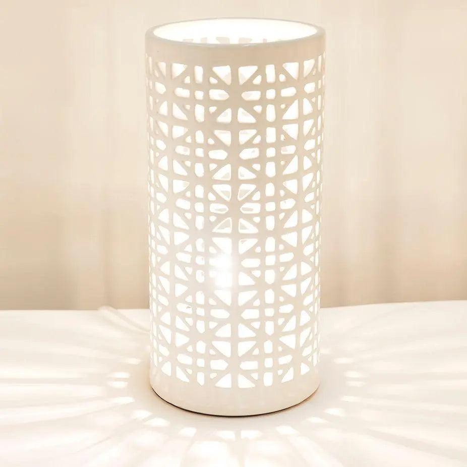 Cafe Lighting & Living Oprah Table Lamp - White - Table Lamp and Shade122259320294117842 2