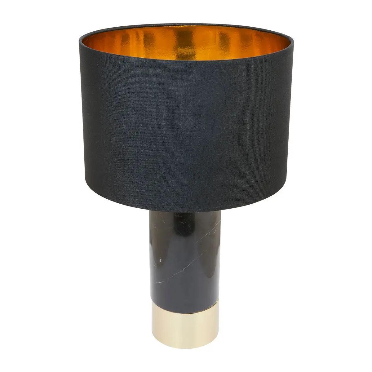 Cafe Lighting & Living Paola Marble Table Lamp - Black w Black Shade-Table Lamp and Shade-Cafe Lighting & Living-Prime Furniture