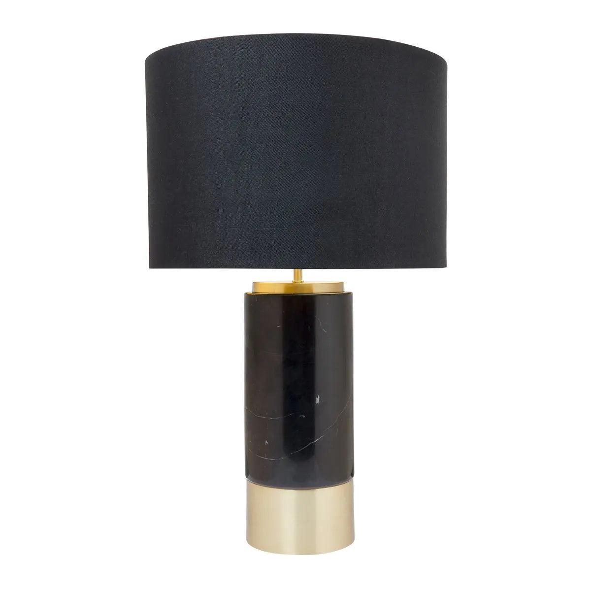 Cafe Lighting & Living Paola Marble Table Lamp - Black w Black Shade-Table Lamp and Shade-Cafe Lighting & Living-Prime Furniture