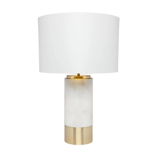 Cafe Lighting & Living Paola Marble Table Lamp - White w White Shade - Table Lamp and ShadeB122719320294095393+9320294119198 1