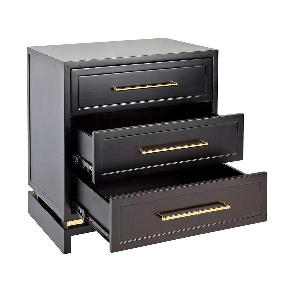 Cafe Lighting & Living Pearl Bedside Table - Large Black - Bedside Table322559320294115534 4