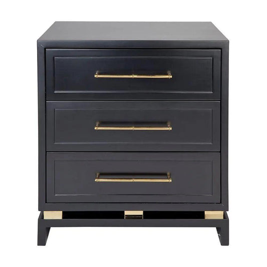 Cafe Lighting & Living Pearl Bedside Table - Large Black - Bedside Table322559320294115534 1