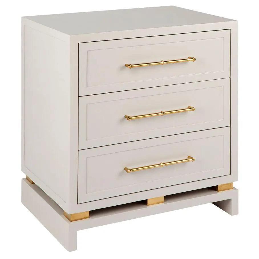 Cafe Lighting & Living Pearl Bedside Table - Large Grey - Bedside Table315139320294107805 2