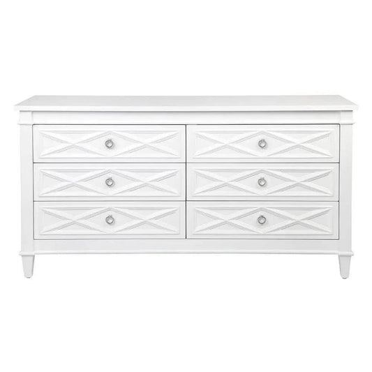 Cafe Lighting & Living Plantation 6 Drawer Chest - White - Chest322409320294116364 1