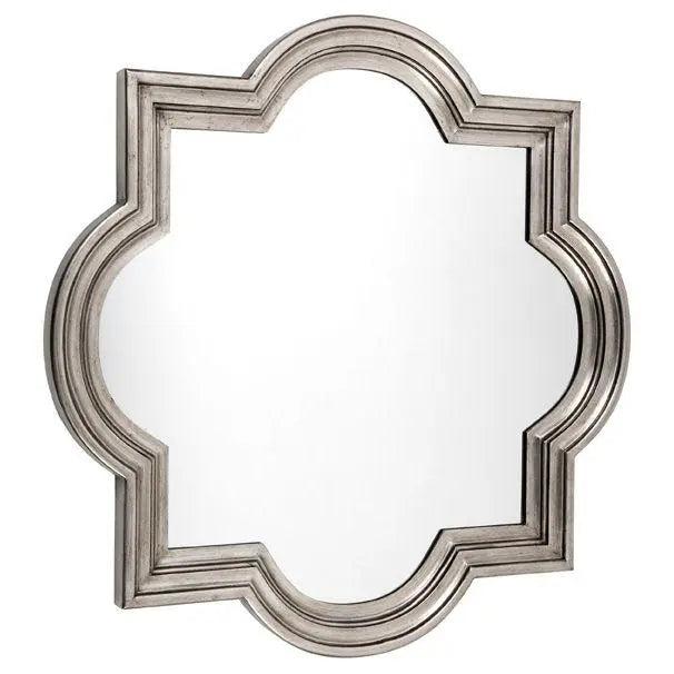 Cafe Lighting & Living Quatrefoil Marrakech Wall Mirror - Large Antique Silver - Mirror402209320294086469 4