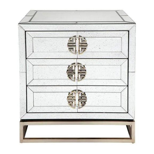 Cafe Lighting & Living Rochester Mirrored Bedside Table - Bedside Table314749320294098387 1