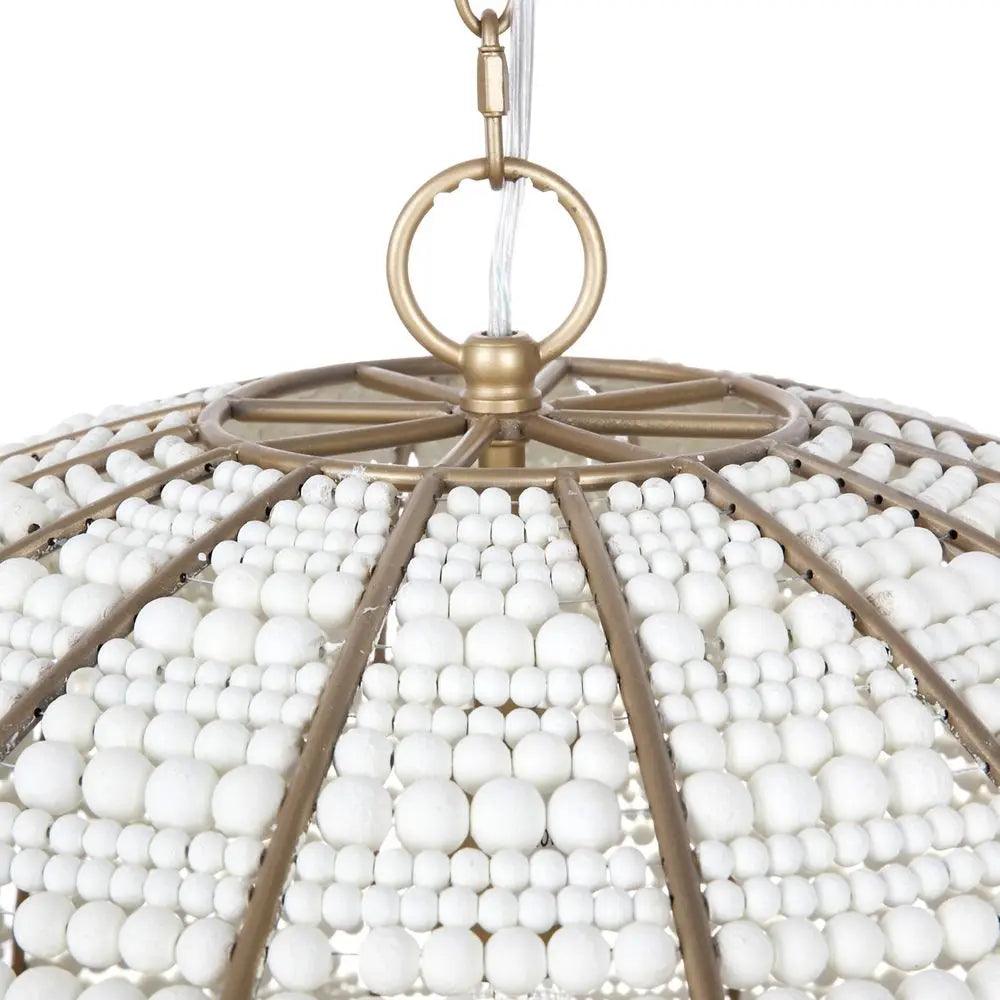 Cafe Lighting & Living Sierra Beaded Dome Pendant - Gold/White - Pendant207309320294117330 6