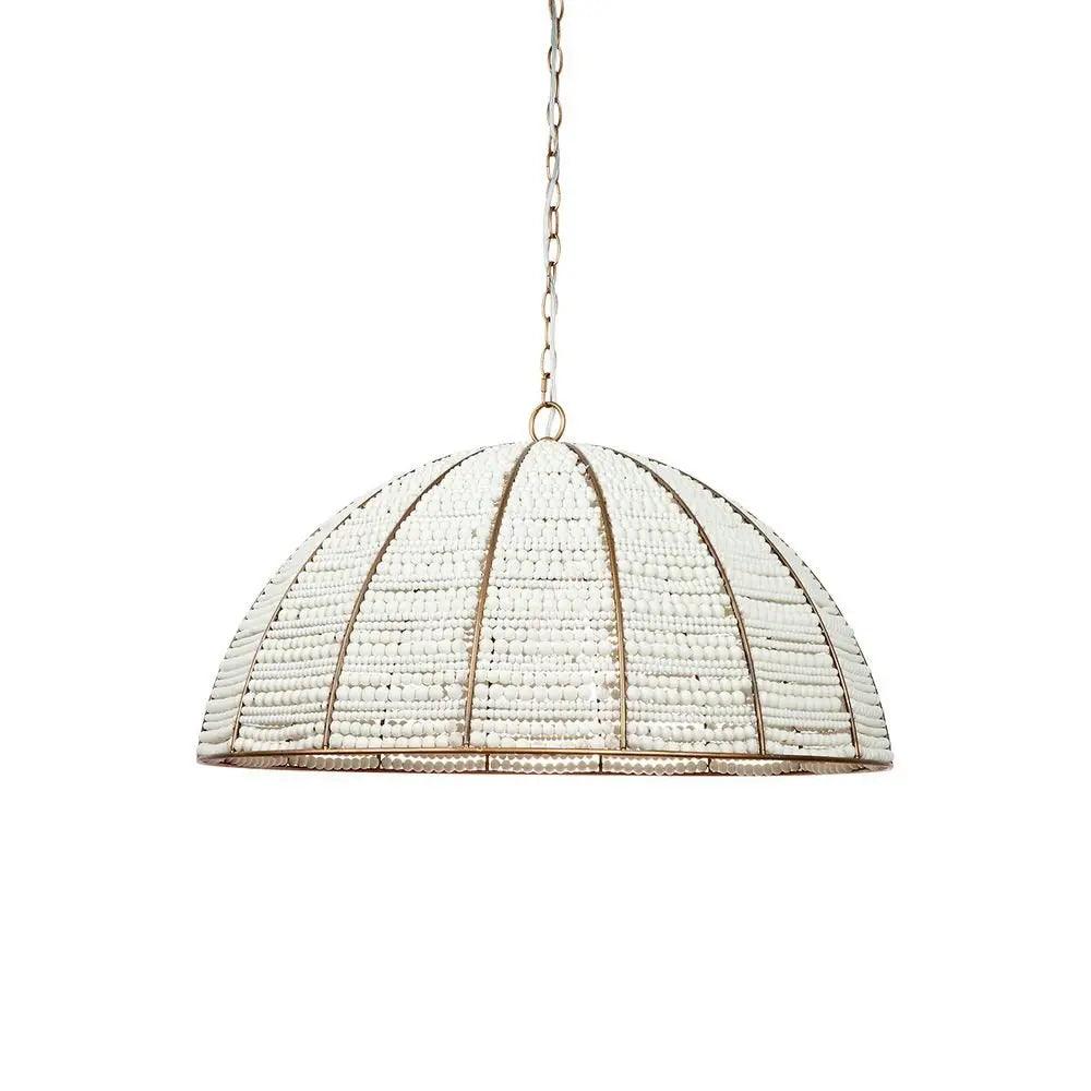 Cafe Lighting & Living Sierra Beaded Dome Pendant - Gold/White - Pendant207309320294117330 3