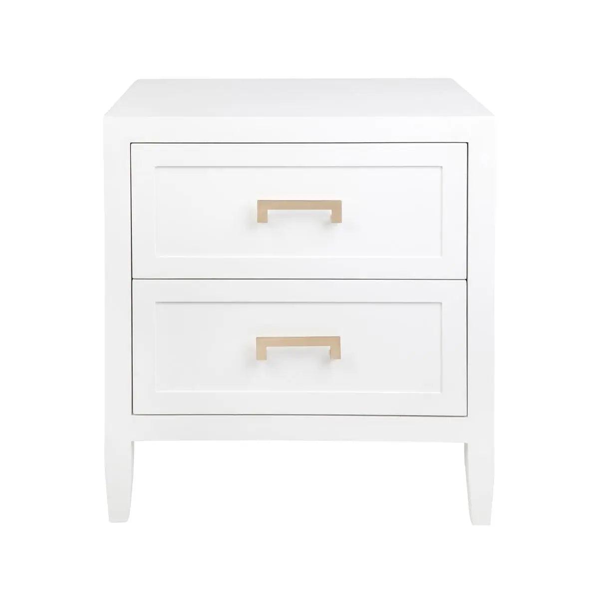 Cafe Lighting & Living Soloman Bedside Table - Large White - Bedside Table322419320294116326 1