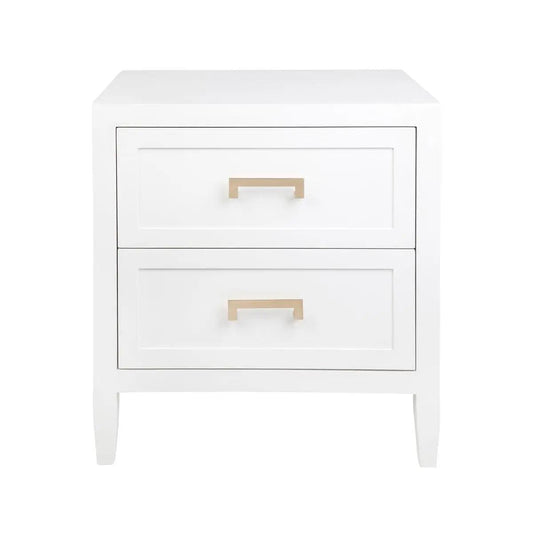 Cafe Lighting & Living Soloman Bedside Table - Large White - Bedside Table322419320294116326 1