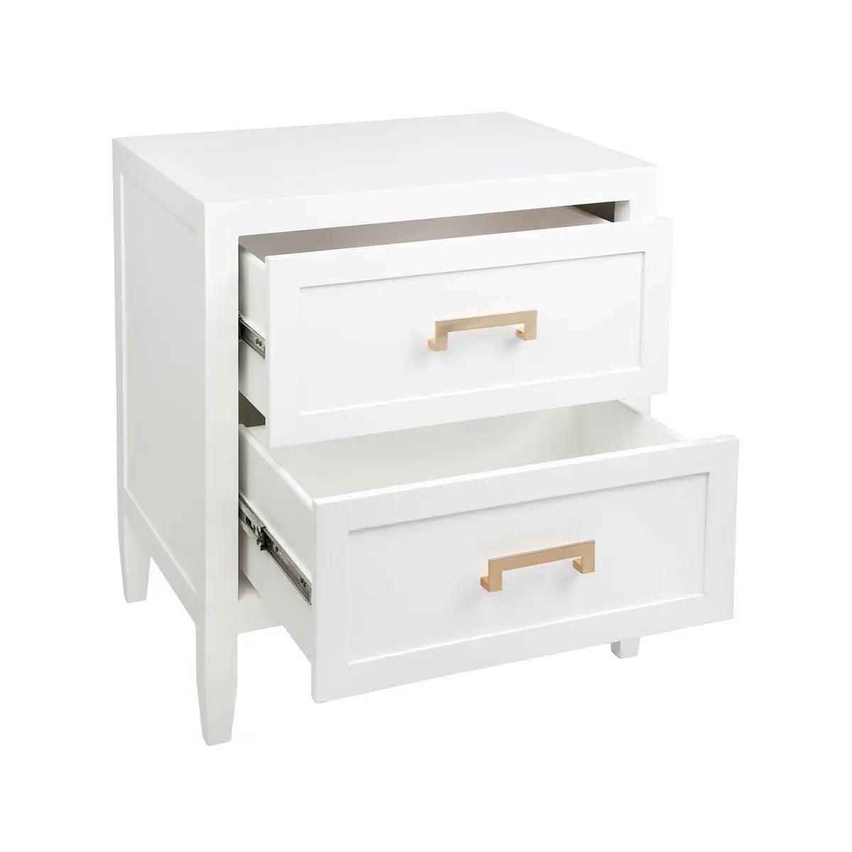 Cafe Lighting & Living Soloman Bedside Table - Large White - Bedside Table322419320294116326 2