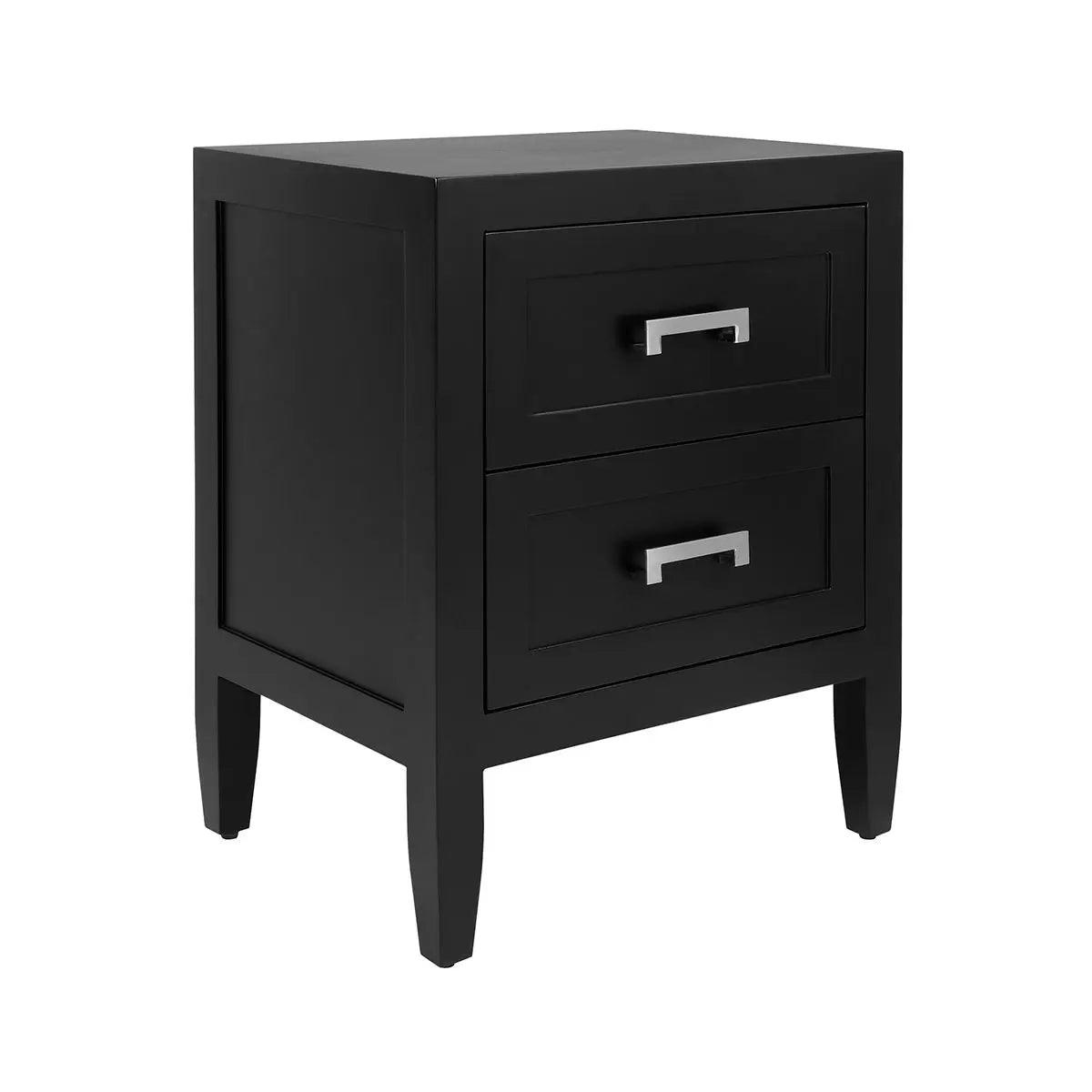 Cafe Lighting & Living Soloman Bedside Table - Small Black - Bedside Table322399320294115275 2