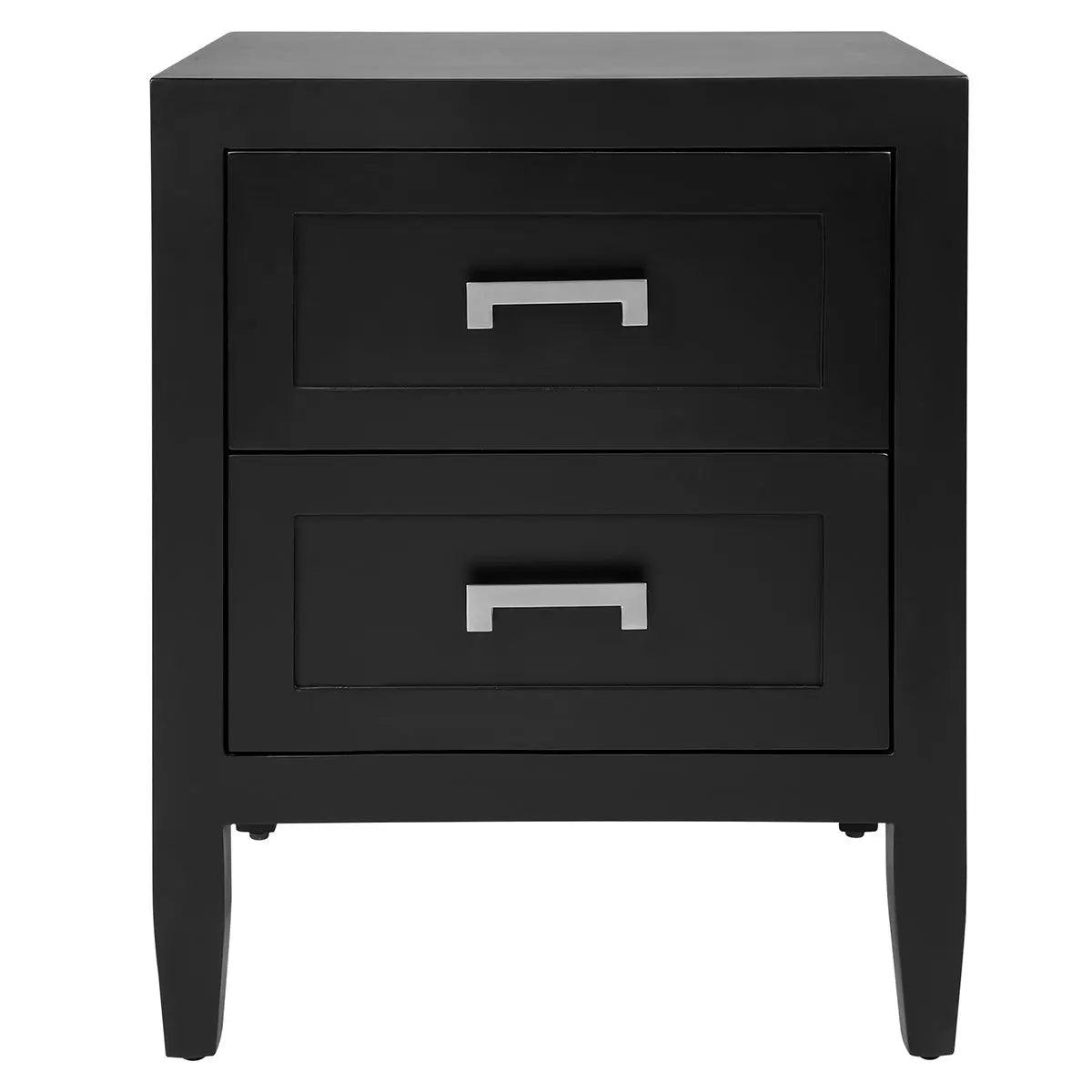 Cafe Lighting & Living Soloman Bedside Table - Small Black - Bedside Table322399320294115275 1