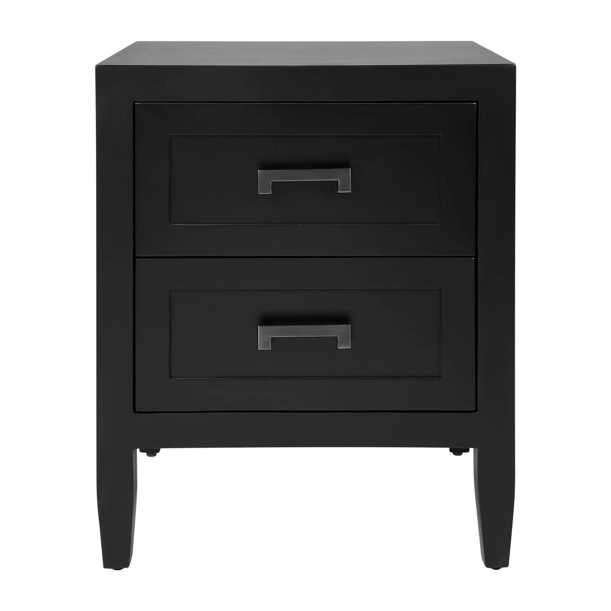 Cafe Lighting & Living Soloman Bedside Table - Small Black - Bedside Table322399320294115275 5