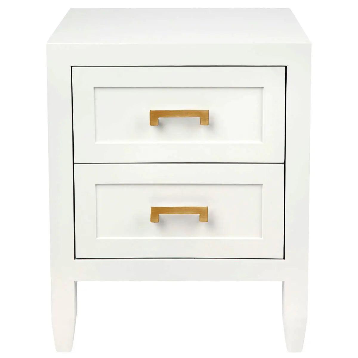 Cafe Lighting & Living Soloman Bedside Table - Small White - Bedside Table321779320294114575 1