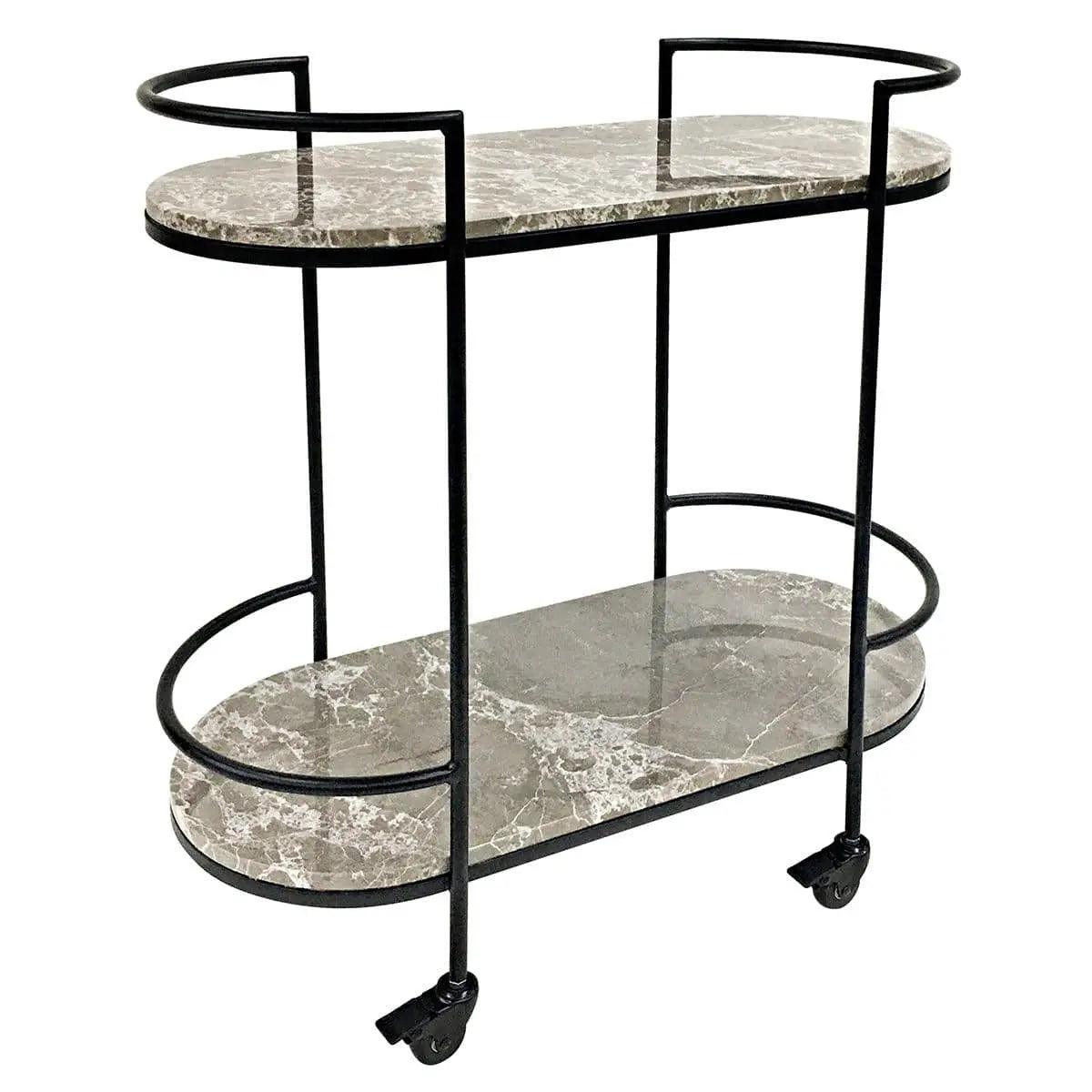 Cafe Lighting & Living Southside Marble Drinks Trolley - Trolley324009320294118047 5