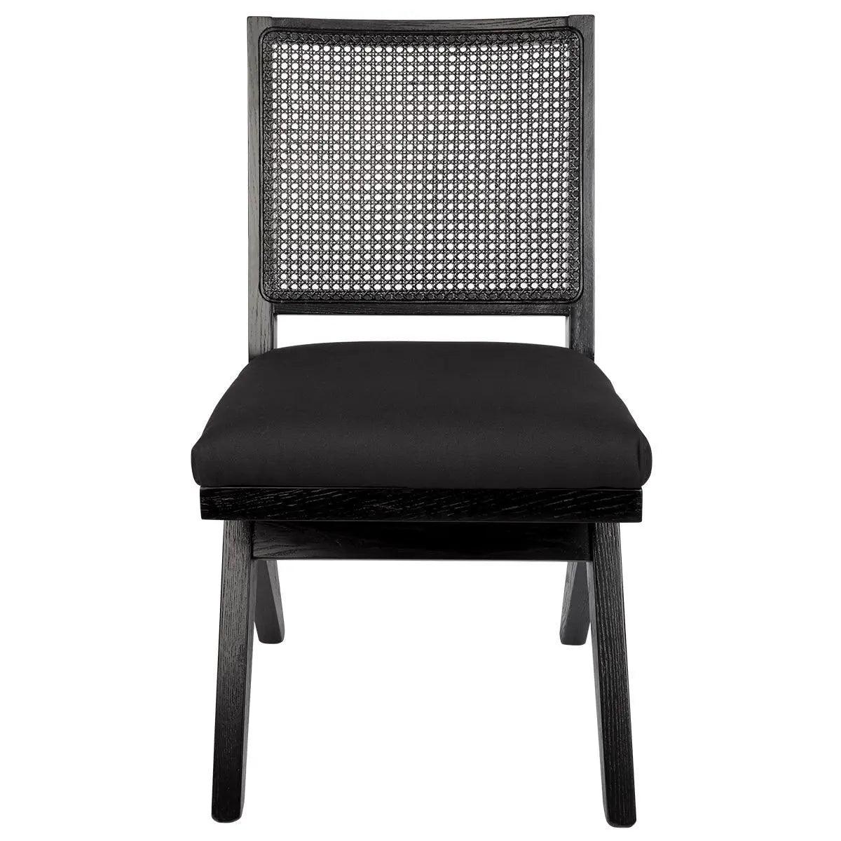 Cafe Lighting & Living The Imperial Rattan Black Dining Chair - Black Linen 32200 - Chair322009320294114728 3