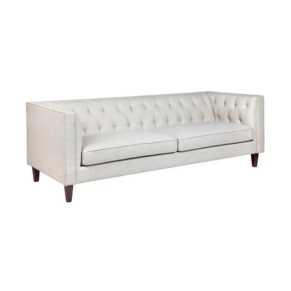 Cafe Lighting & Living Tuxedo 3 Seater Tufted Sofa - Natural Linen - Sofa322309320294115824 8