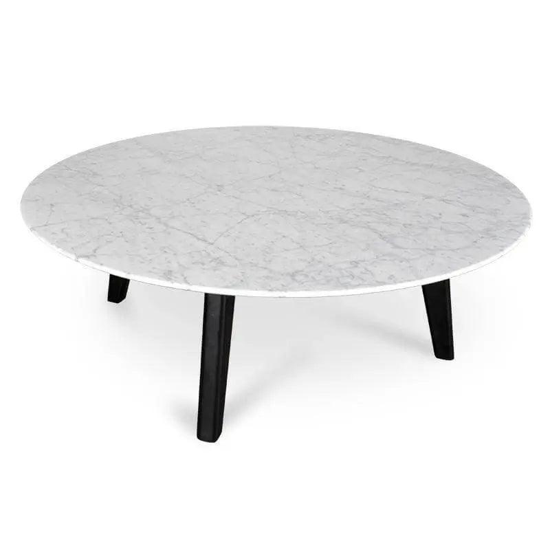 Calibre 100cm Marble Coffee Table with Black Legs CF2008-SD - Coffee TablesCF2008-SD 2