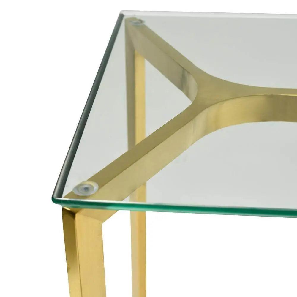 Calibre 1.2m Glass Console Table - Gold Base DT2362-KS - Console TablesDT2362-KS 5