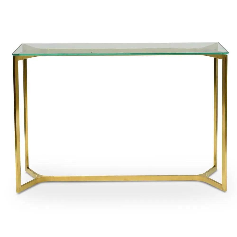 Calibre 1.2m Glass Console Table - Gold Base DT2362-KS - Console TablesDT2362-KS 2