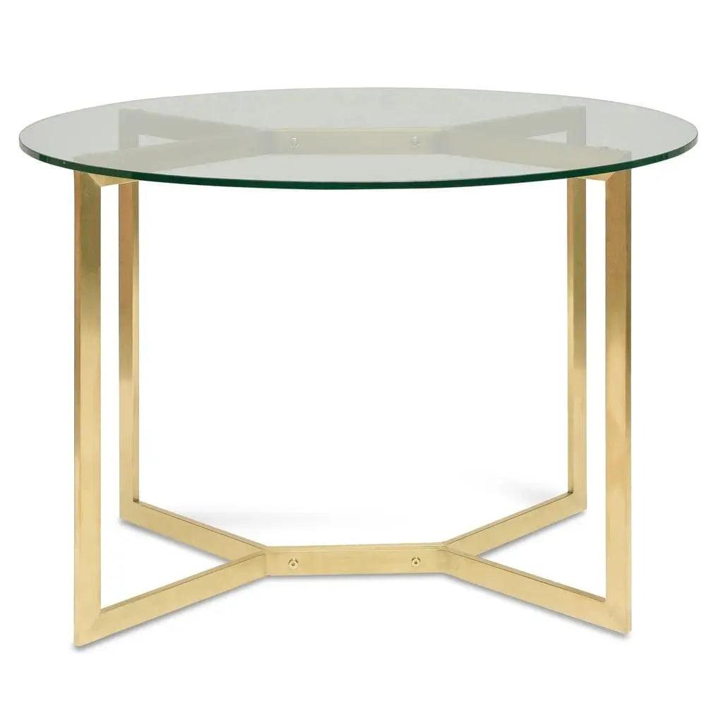 Calibre 1.2m Round Glass Dining Table - Gold Base DT2361-KS - Dining TablesDT2361-KS 1