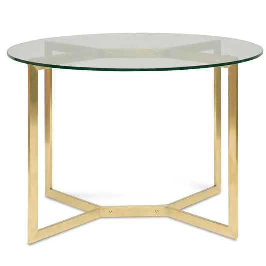 Calibre 1.2m Round Glass Dining Table - Gold Base DT2361-KS - Dining TablesDT2361-KS 1