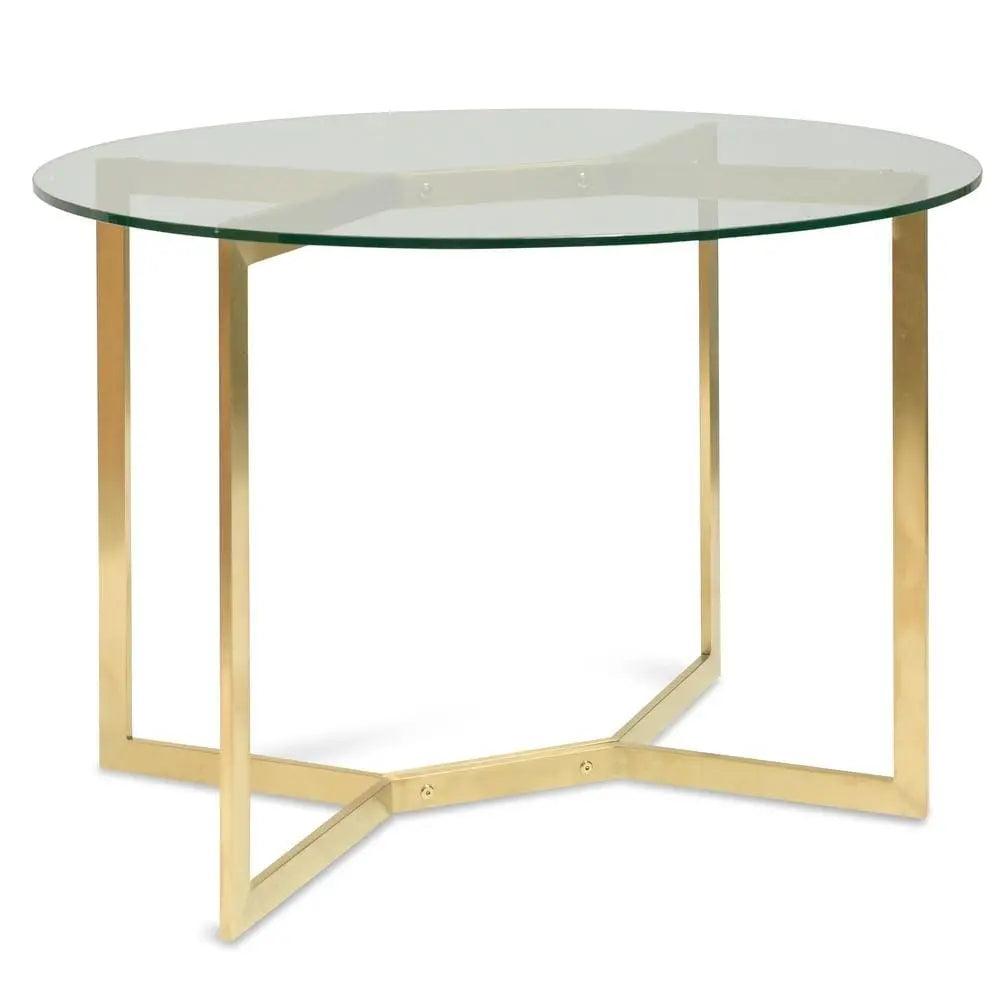 Calibre 1.2m Round Glass Dining Table - Gold Base DT2361-KS - Dining TablesDT2361-KS 3