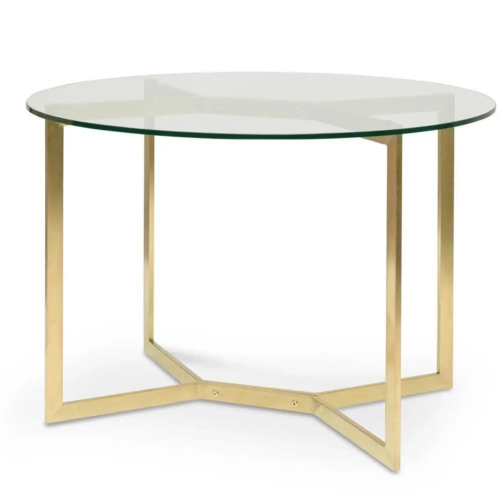 Calibre 1.2m Round Glass Dining Table - Gold Base DT2361-KS - Dining TablesDT2361-KS 2