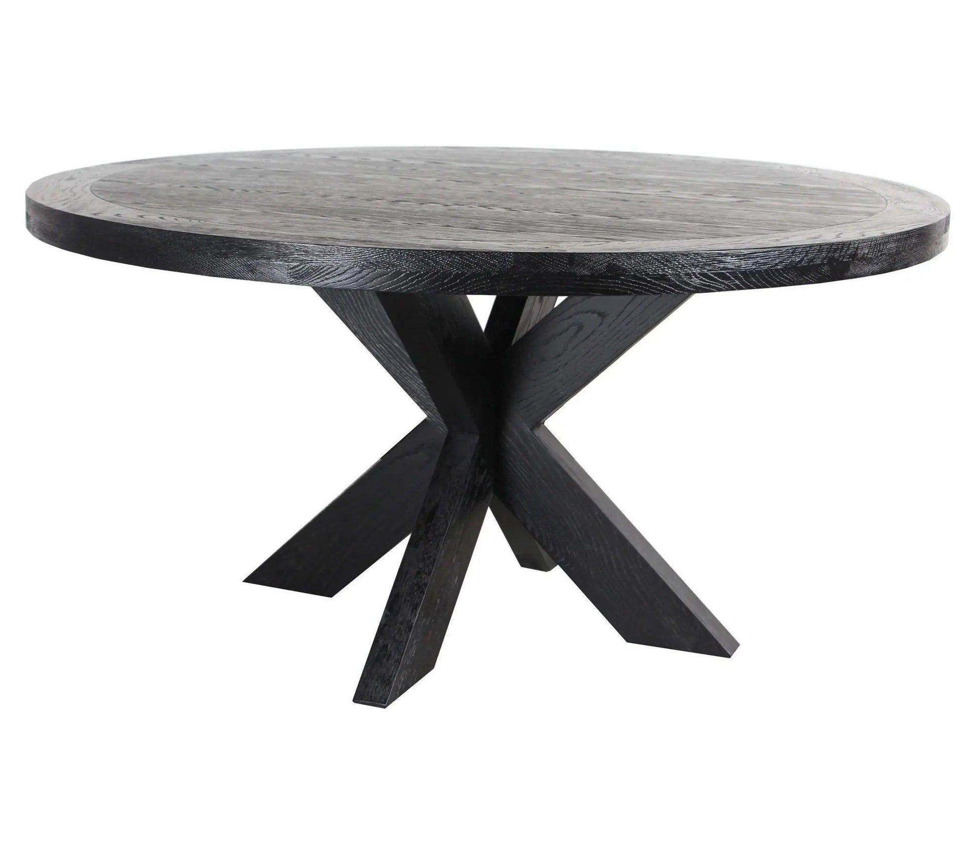 Calibre 1.5m Round Wooden Dining Table - Full Black DT6076-CH - Dining TablesDT6076-CH 5