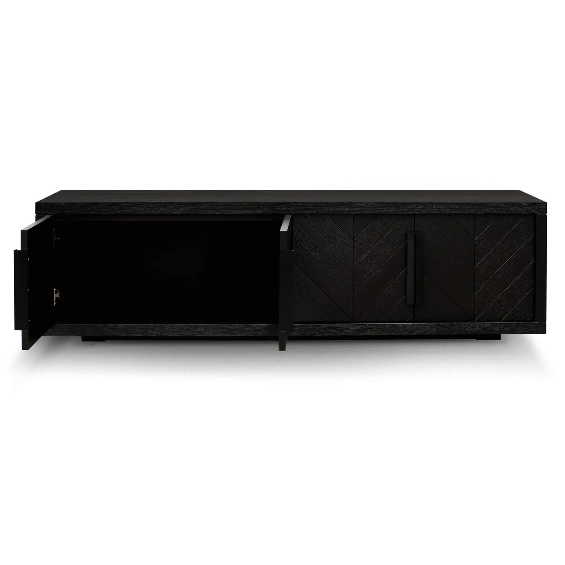 Calibre 1.8m Entertainment TV Unit - Textured Espresso Black - Entertainment UnitsTV2911-VA 4