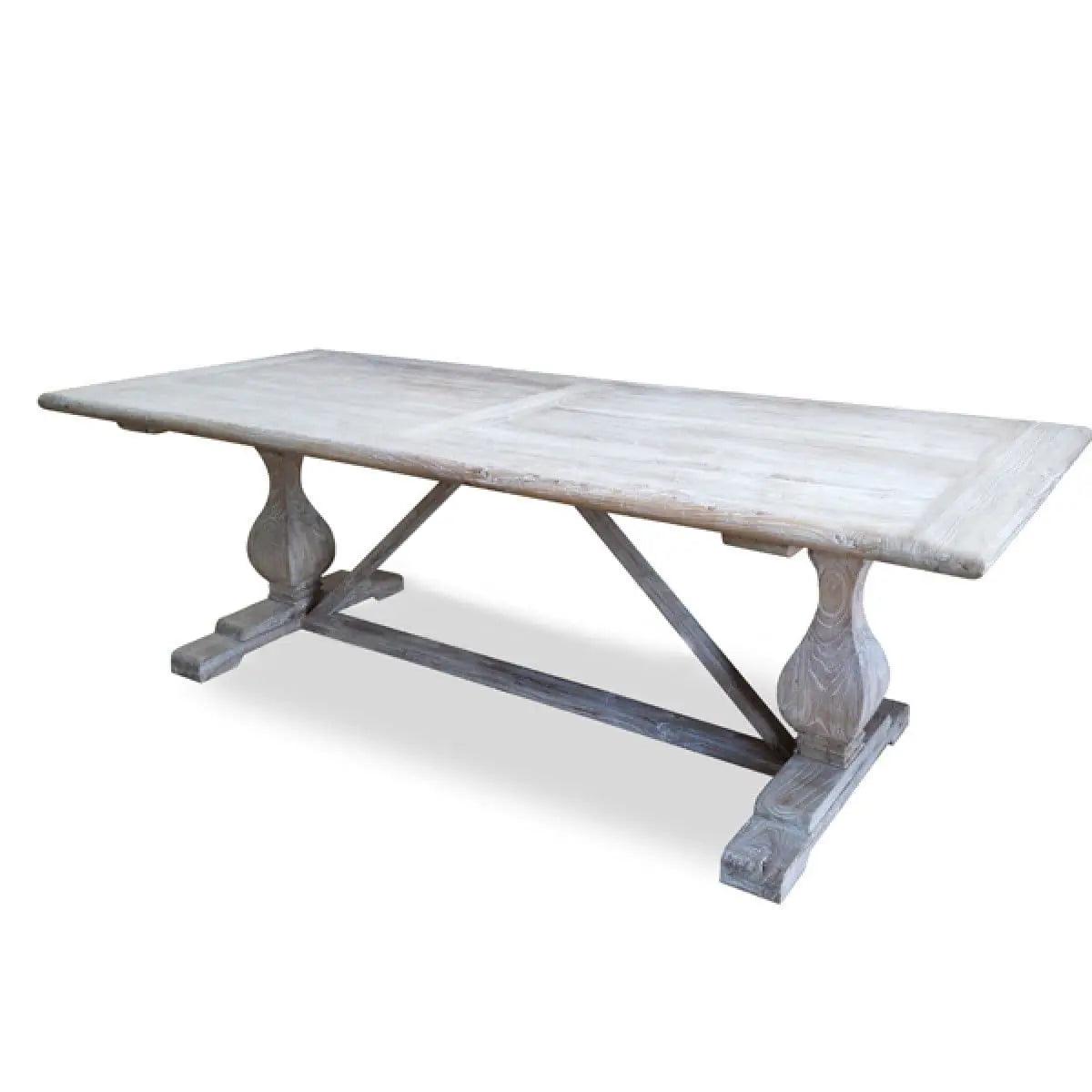 Calibre 198cm Dining Table - Rustic White Washed DT511 - Dining TablesDT511 3