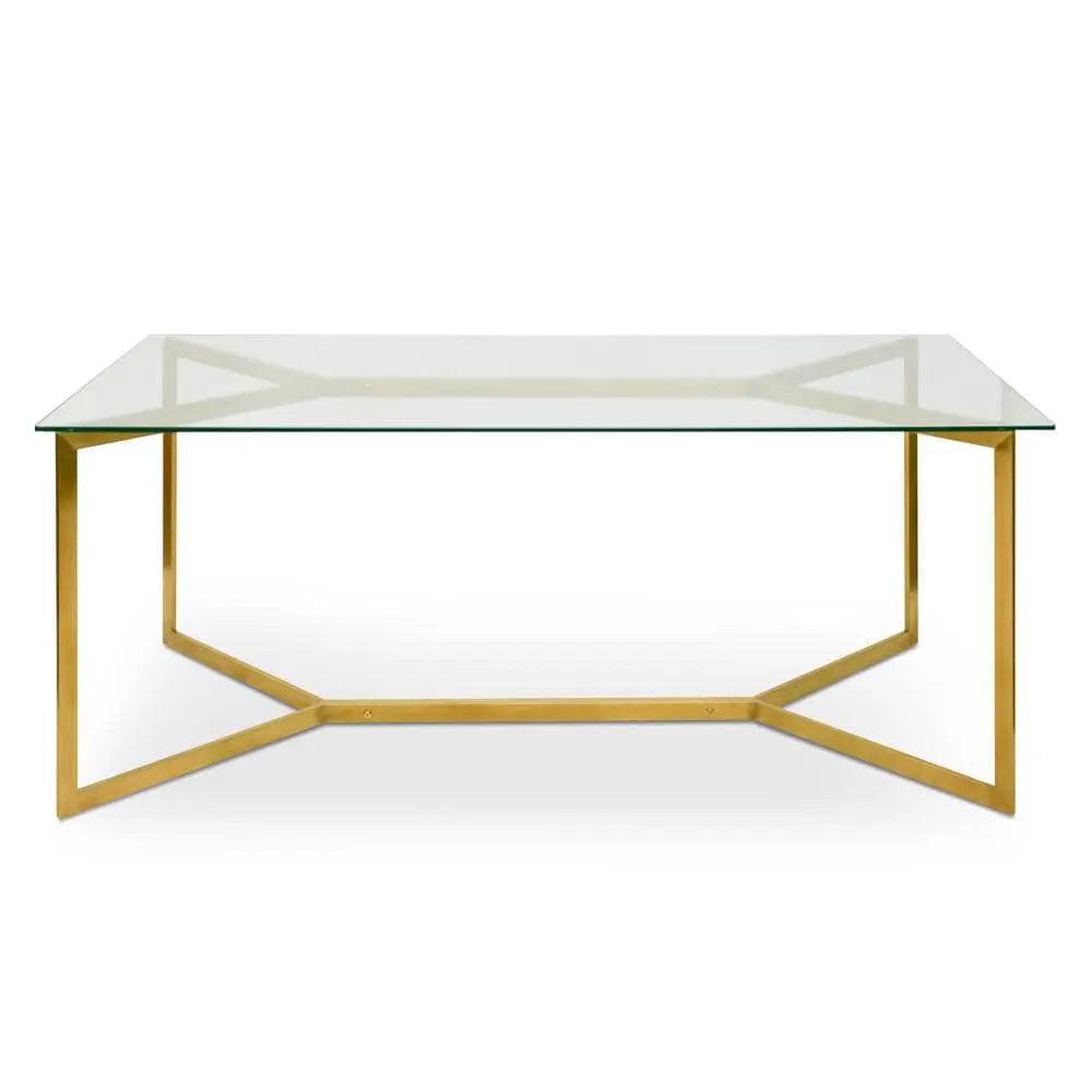 Calibre 1.9m Glass Dining Table - Gold Base DT2360-KS - Dining TablesDT2360-KS 5