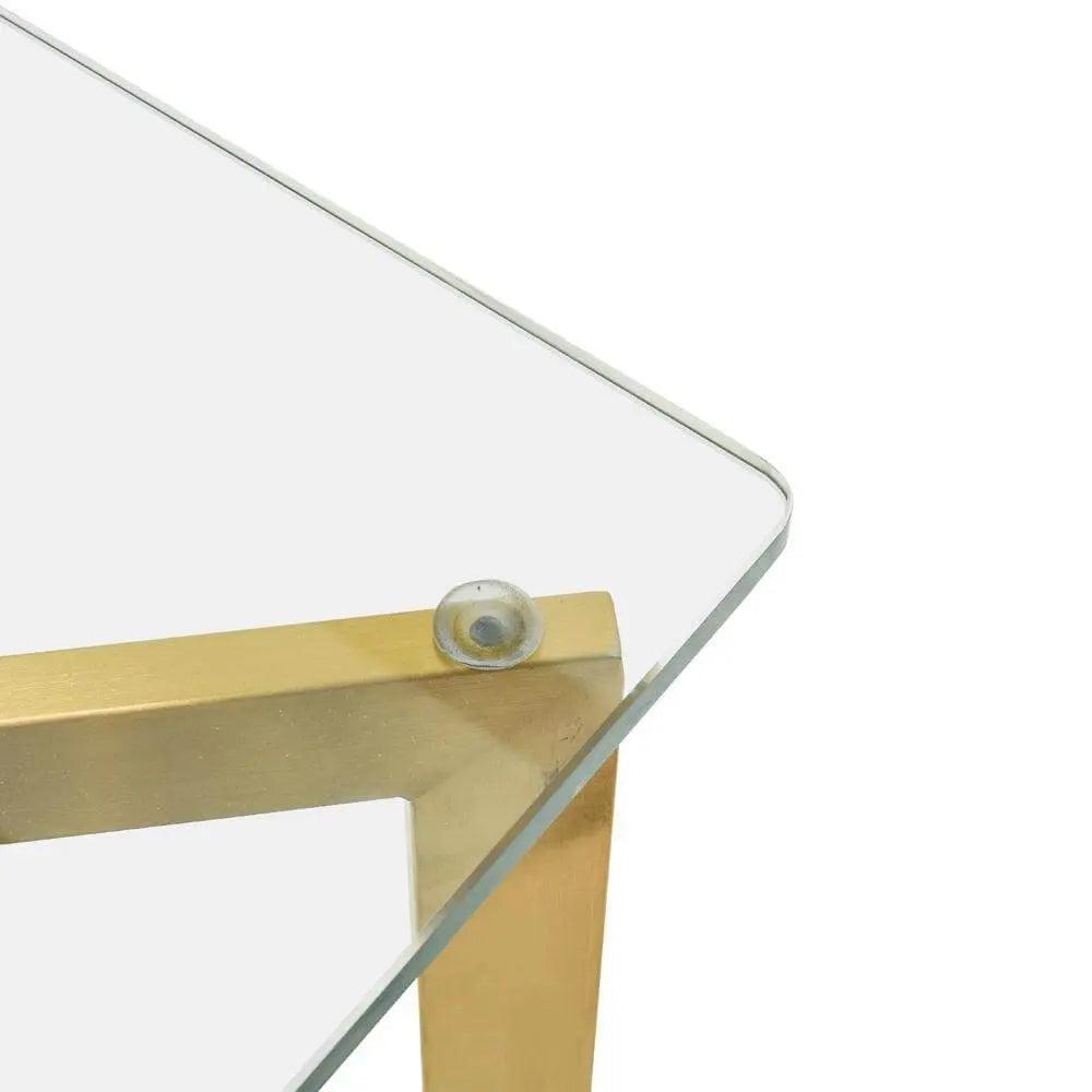 Calibre 1.9m Glass Dining Table - Gold Base DT2360-KS - Dining TablesDT2360-KS 3