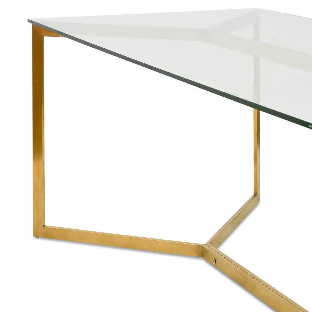Calibre 1.9m Glass Dining Table - Gold Base DT2360-KS - Dining TablesDT2360-KS 4