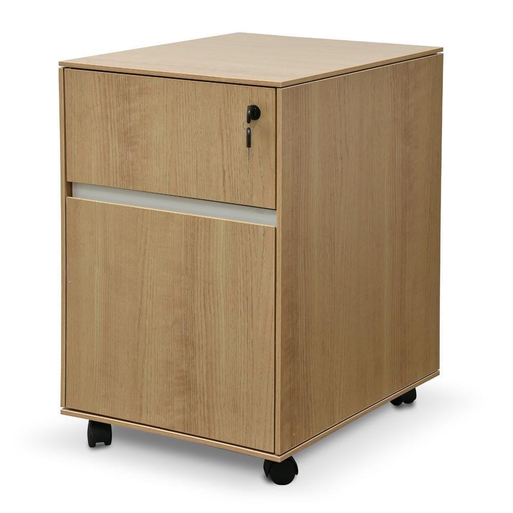 Calibre 2 Drawer Mobile Pedestal - Natural OF2431-SN-Storage Cabinet-Calibre-Prime Furniture