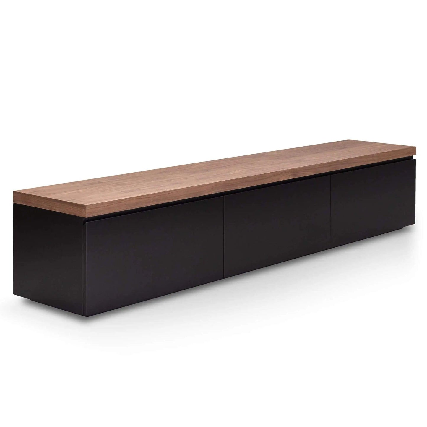 Calibre 2.4m Black TV Entertainment Unit - Walnut Top - Entertainment UnitsTV6090-CN 4