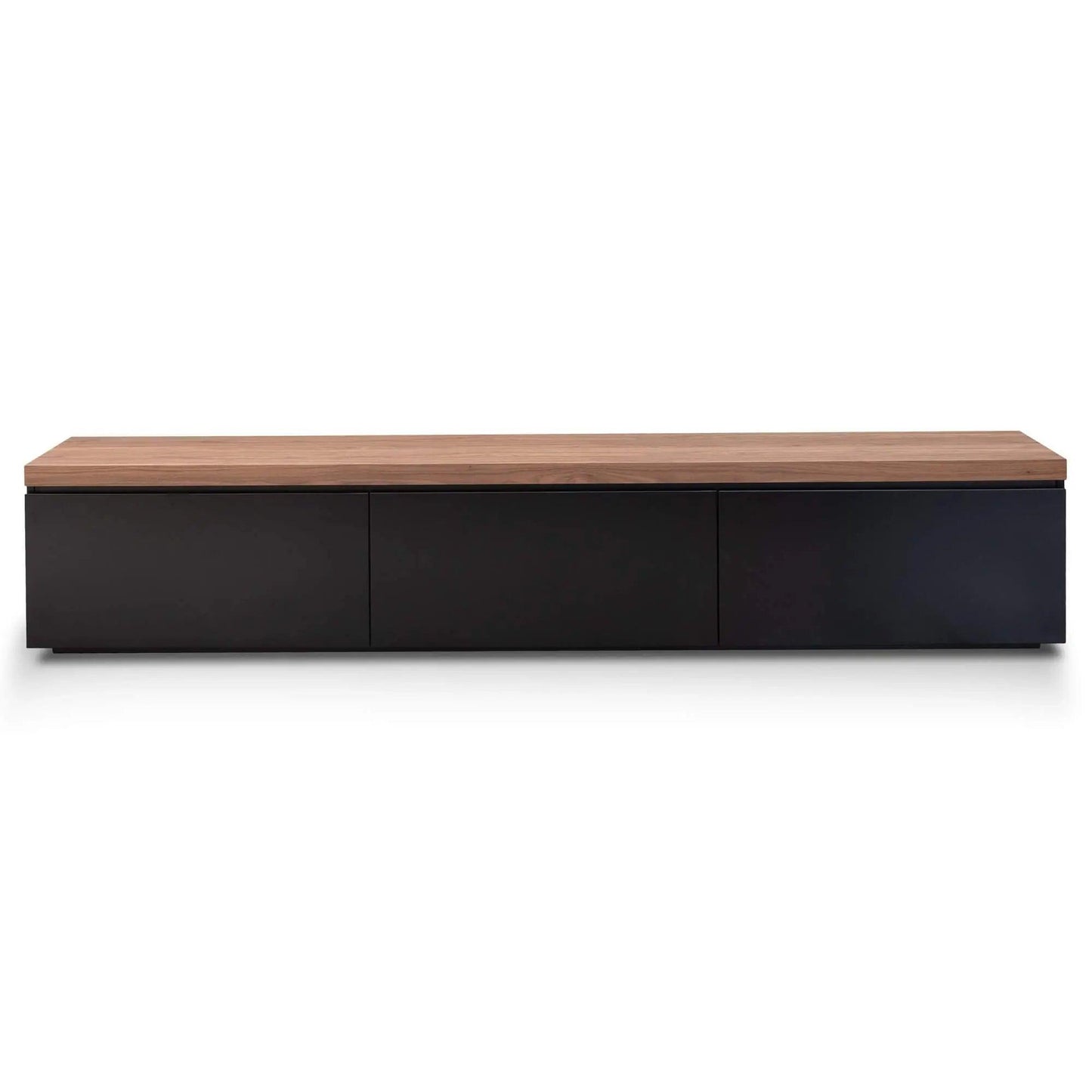 Calibre 2.4m Black TV Entertainment Unit - Walnut Top - Entertainment UnitsTV6090-CN 3