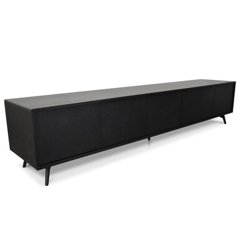 Calibre 2.4m Entertainment TV Unit - Black Oak TV108-BB-Entertainment Units-Calibre-Prime Furniture