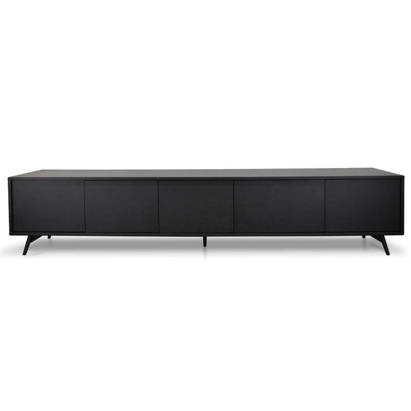 Calibre 2.4m Entertainment TV Unit - Black Oak TV108-BB-Entertainment Units-Calibre-Prime Furniture