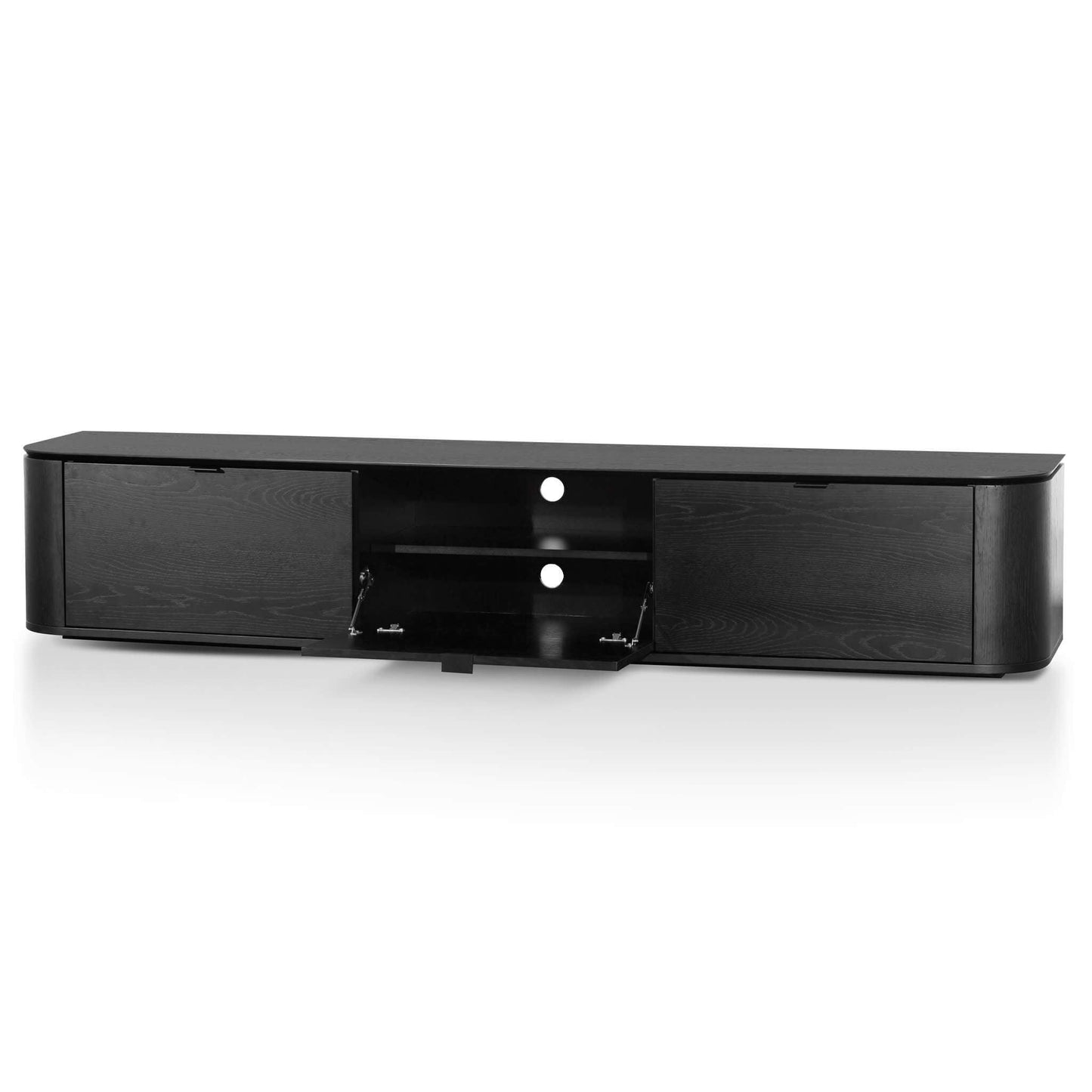 Calibre 2.4m TV Entertainment Unit - Black Oak TV6136-CN-Entertainment Units-Calibre-Prime Furniture